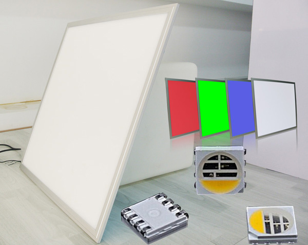 2'x2' LED RGBW Panel Light 620*620mm 48W 4 in 1 Epistar LED Dimmable CRI>82 PF>0.95 Lm-80 TUV UL SAA CE RoHS LED Panel Light 600*600 5 Years Warranty